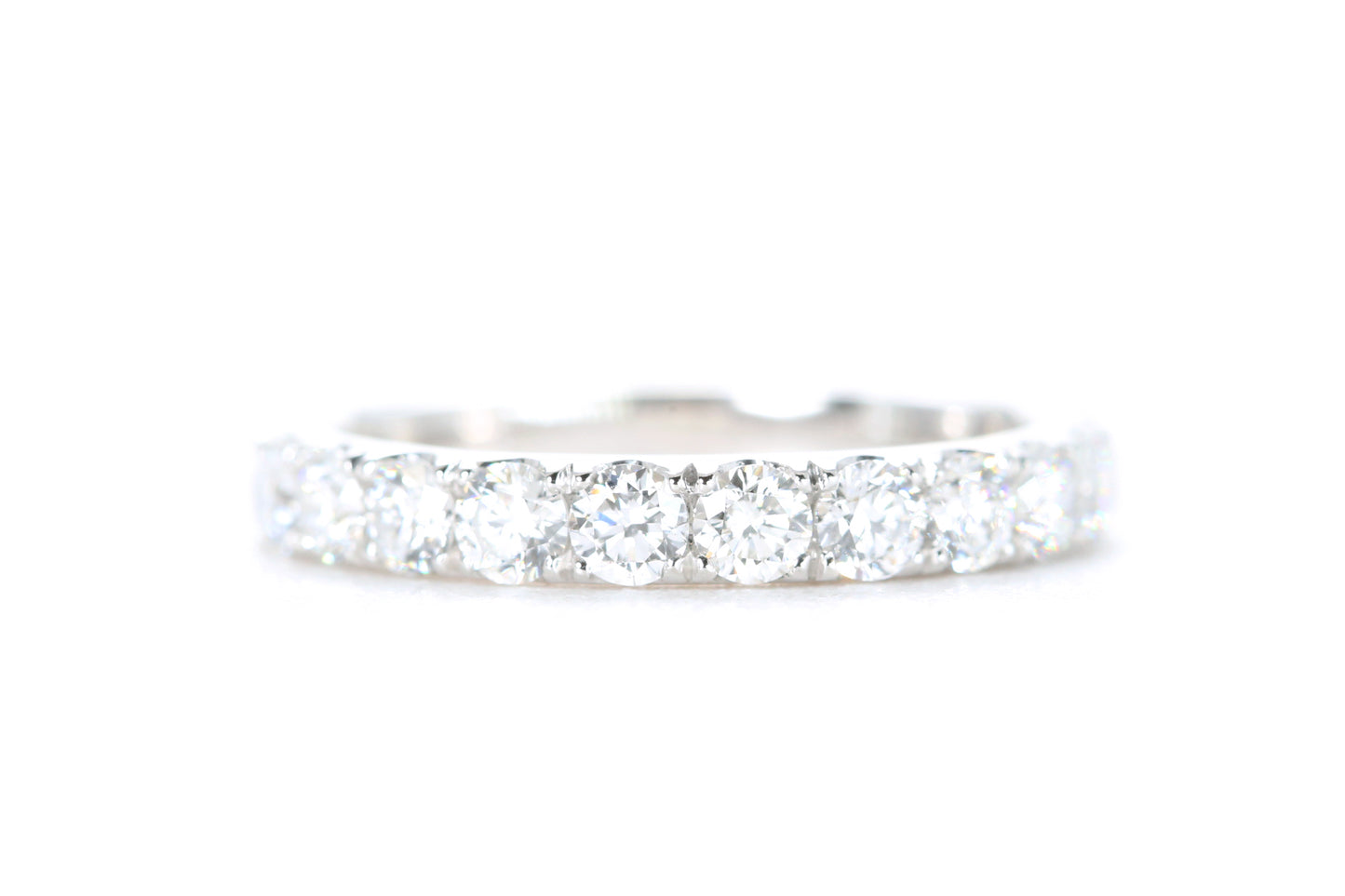Micro Pavé Diamond Ring One Carat in Platinum
