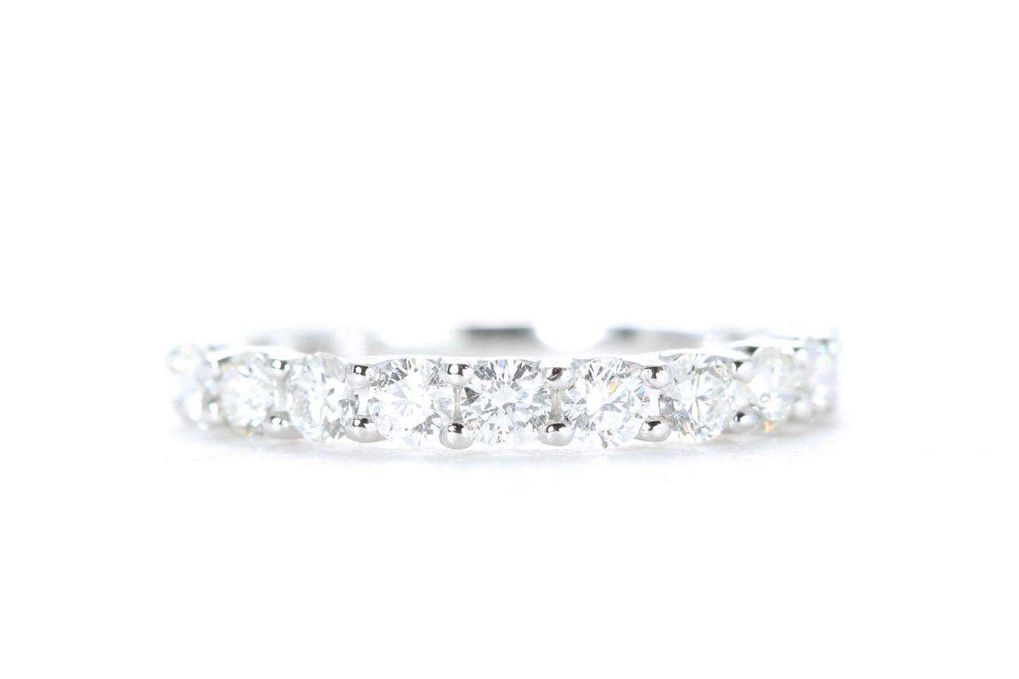 Pavé Diamond Ring One Carat in Platinum