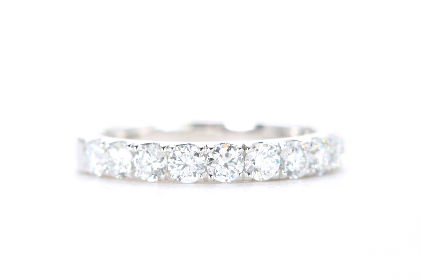 Micro Pavé Diamond Ring One Carat in Platinum