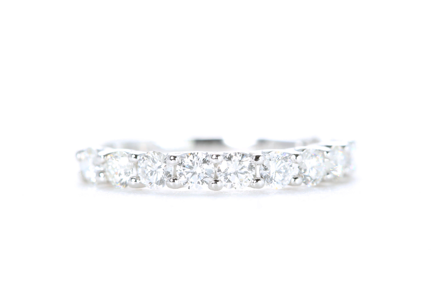 Pavé Diamond Ring One Carat in Platinum