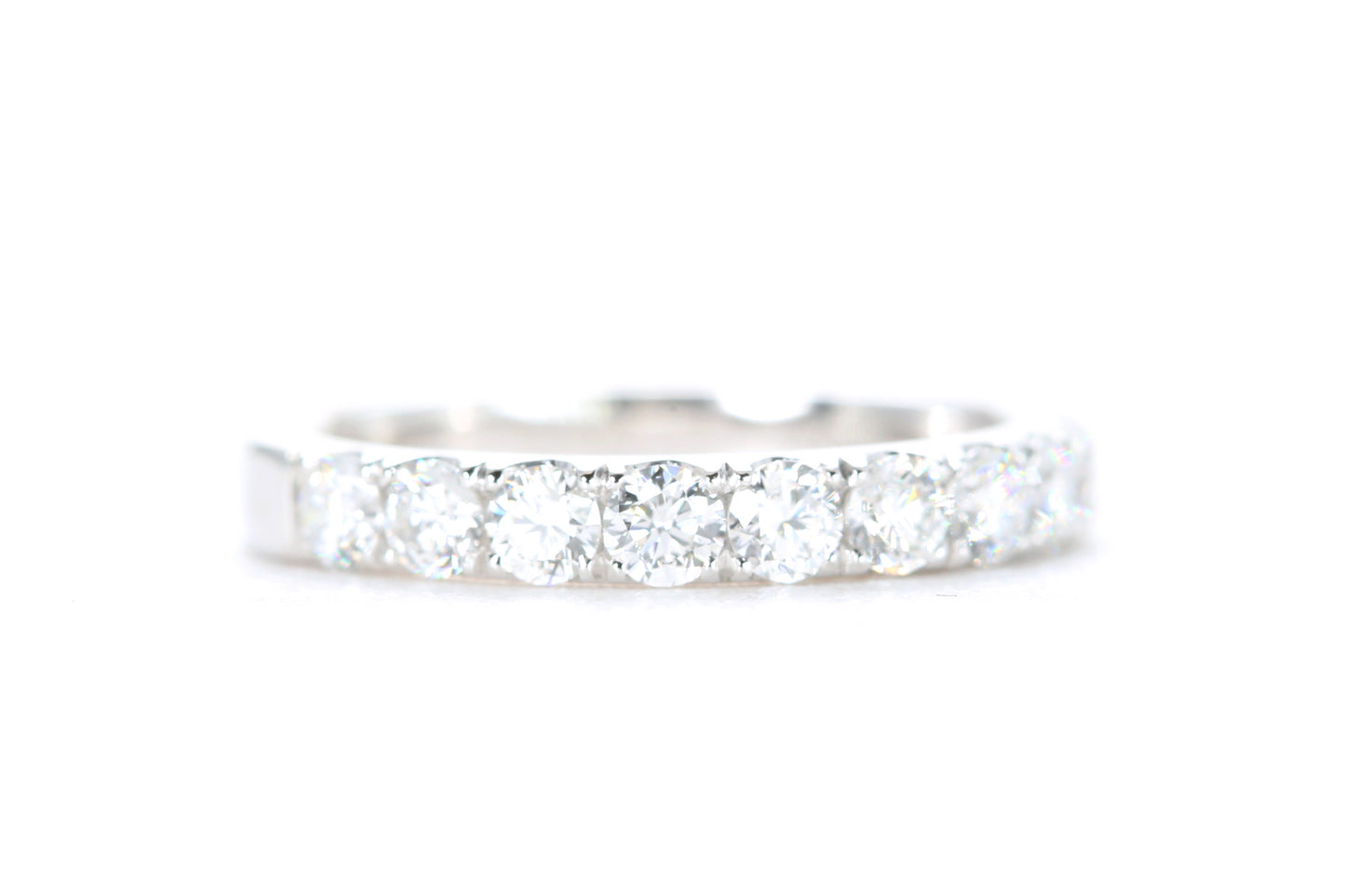 Micro Pavé Diamond Ring One Carat in Platinum