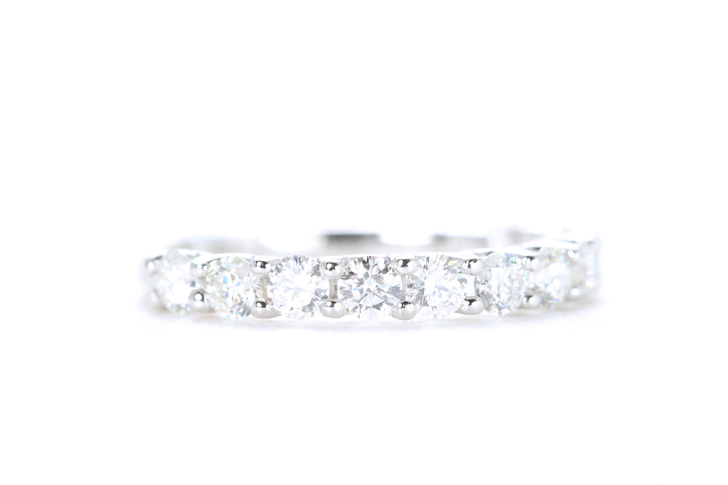 Pavé Diamond Ring One Carat in Platinum