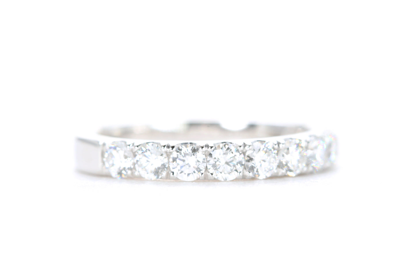 Micro Pavé Diamond Ring One Carat in Platinum