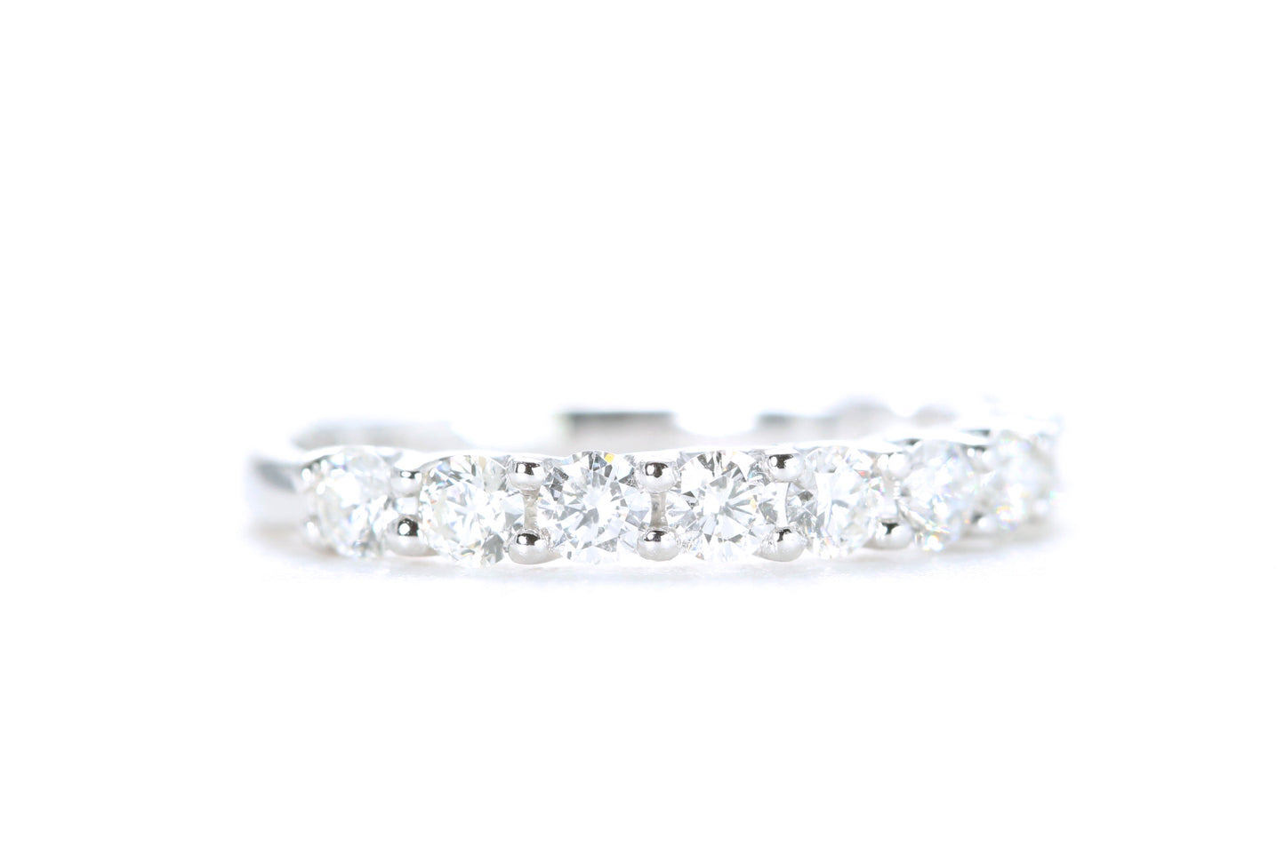 Pavé Diamond Ring One Carat in Platinum
