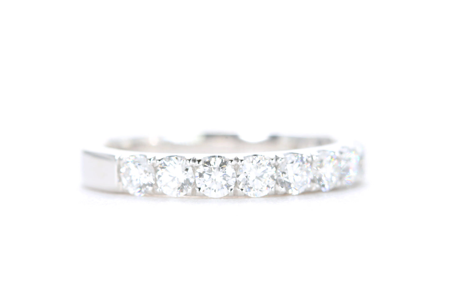 Micro Pavé Diamond Ring One Carat in Platinum