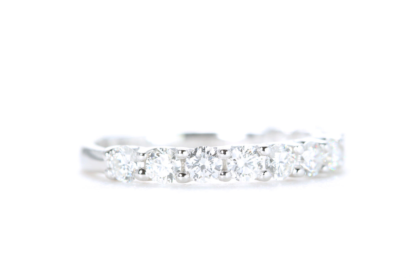 Pavé Diamond Ring One Carat in Platinum