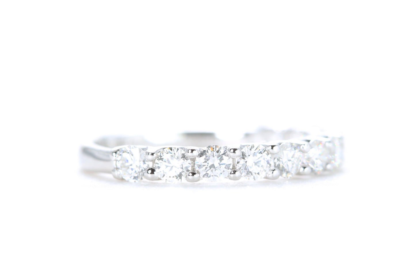 Pavé Diamond Ring One Carat in Platinum