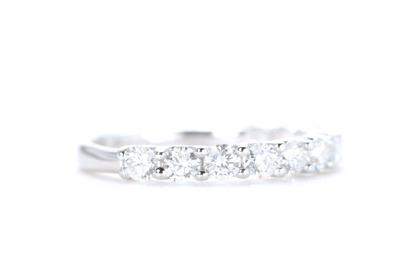 Pavé Diamond Ring One Carat in Platinum