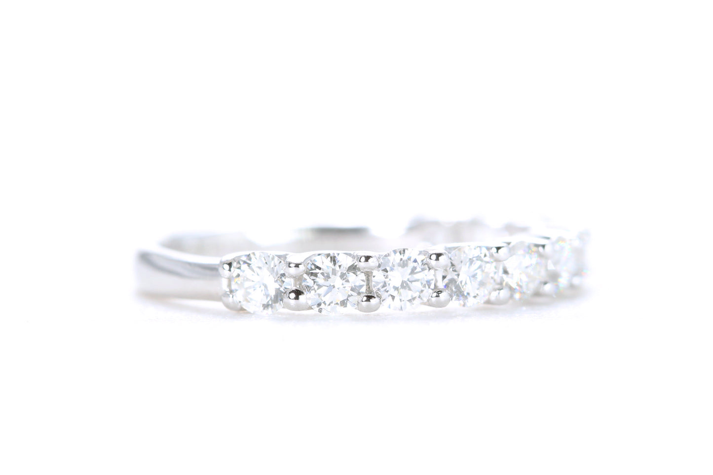 Pavé Diamond Ring One Carat in Platinum
