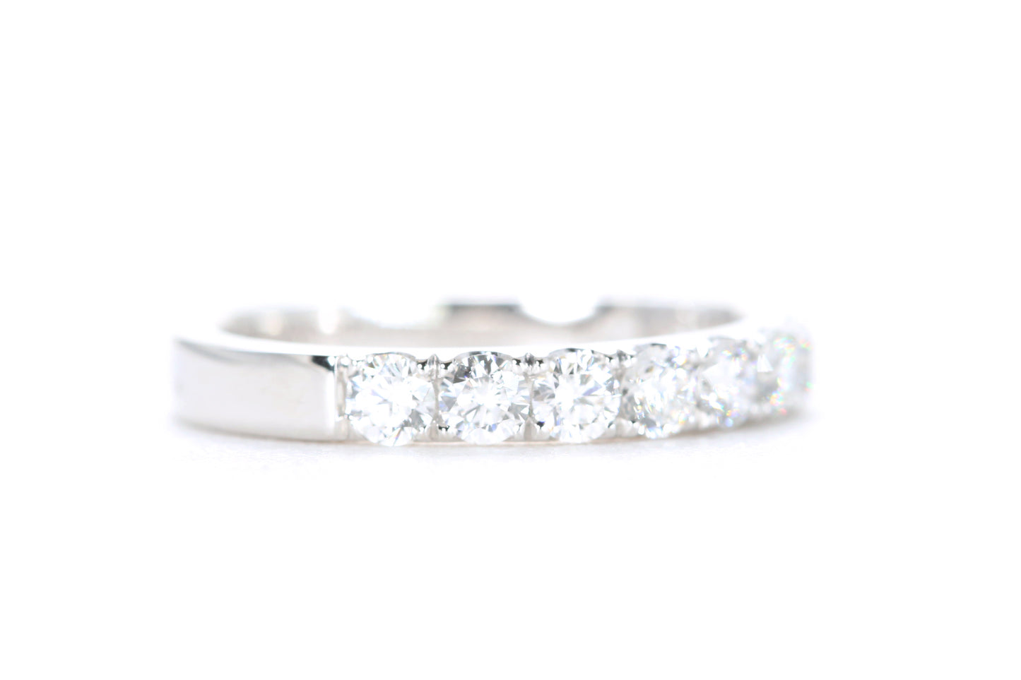 Micro Pavé Diamond Ring One Carat in Platinum