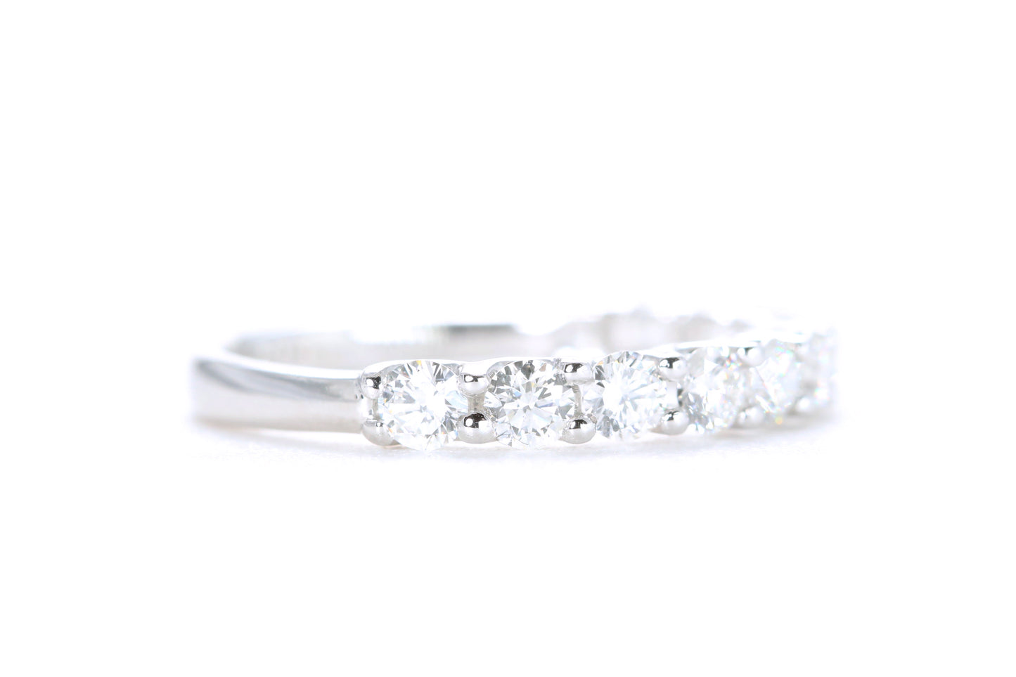 Pavé Diamond Ring One Carat in Platinum