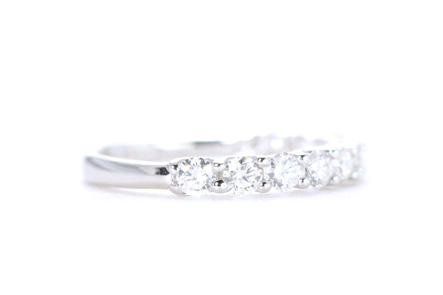 Pavé Diamond Ring One Carat in Platinum