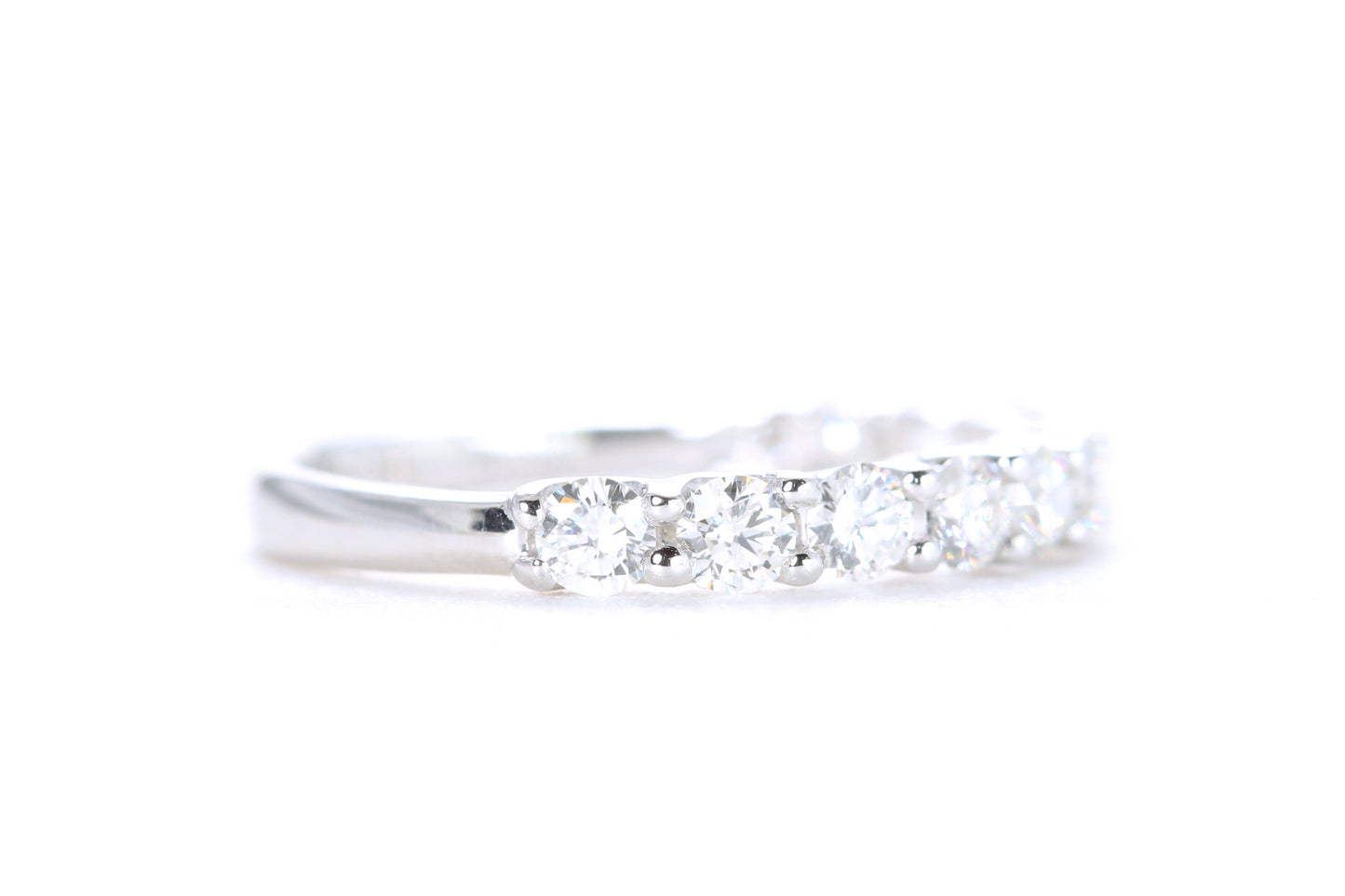 Pavé Diamond Ring One Carat in Platinum