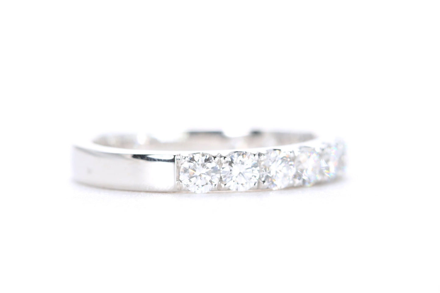 Micro Pavé Diamond Ring One Carat in Platinum