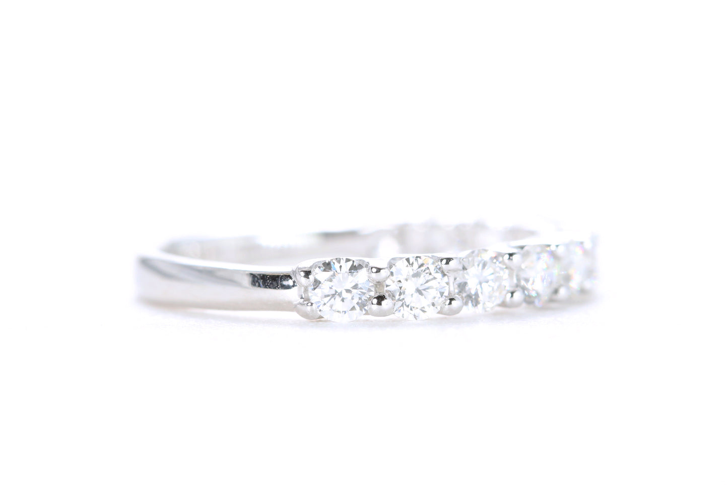 Pavé Diamond Ring One Carat in Platinum