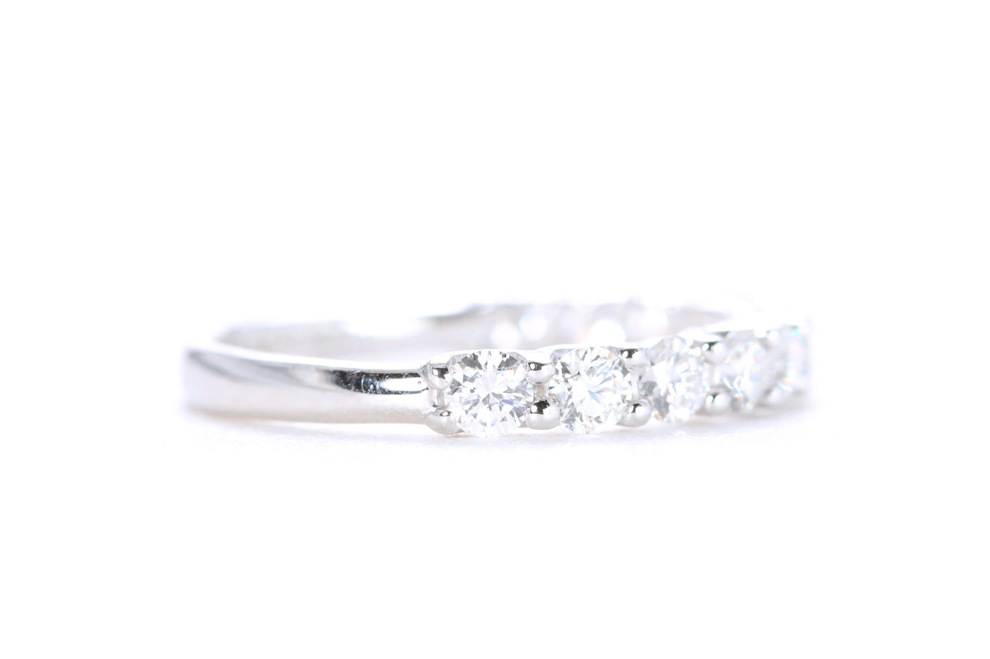 Pavé Diamond Ring One Carat in Platinum