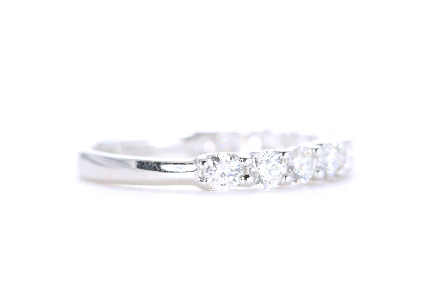 Pavé Diamond Ring One Carat in Platinum