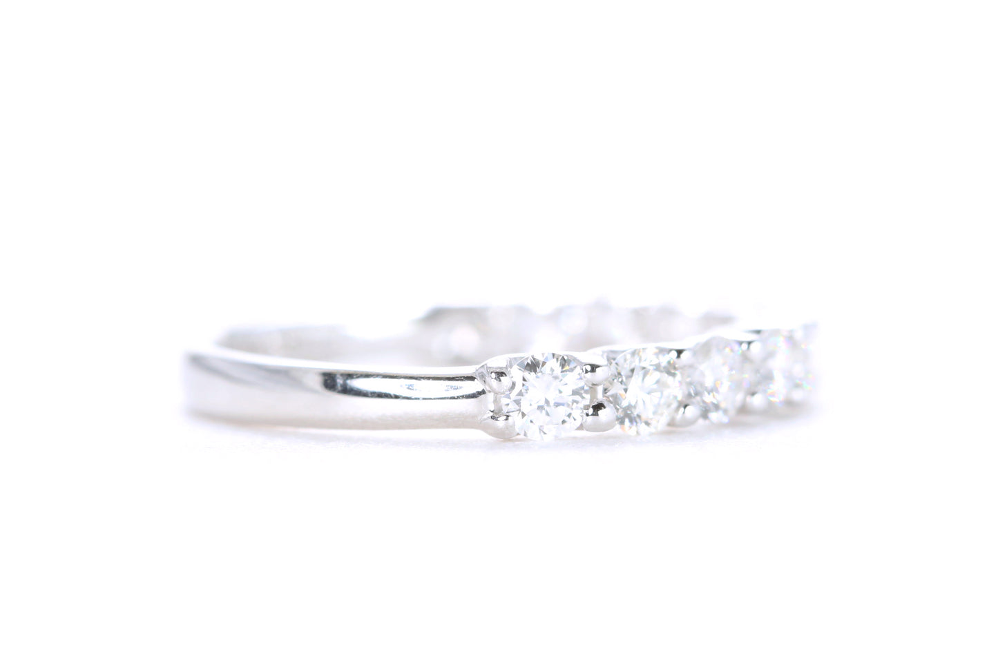 Pavé Diamond Ring One Carat in Platinum