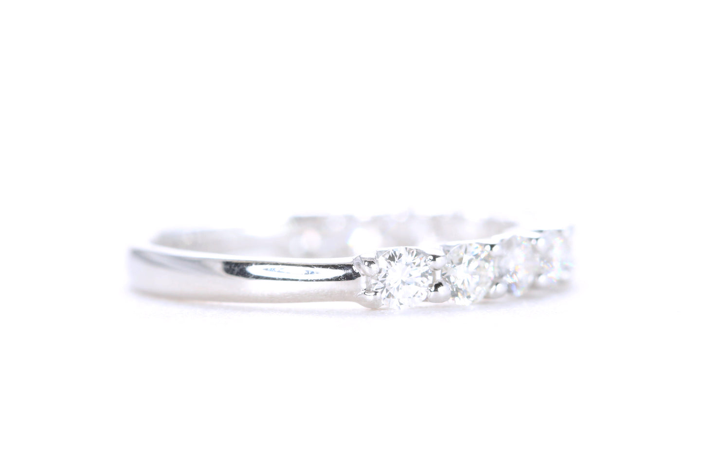 Pavé Diamond Ring One Carat in Platinum