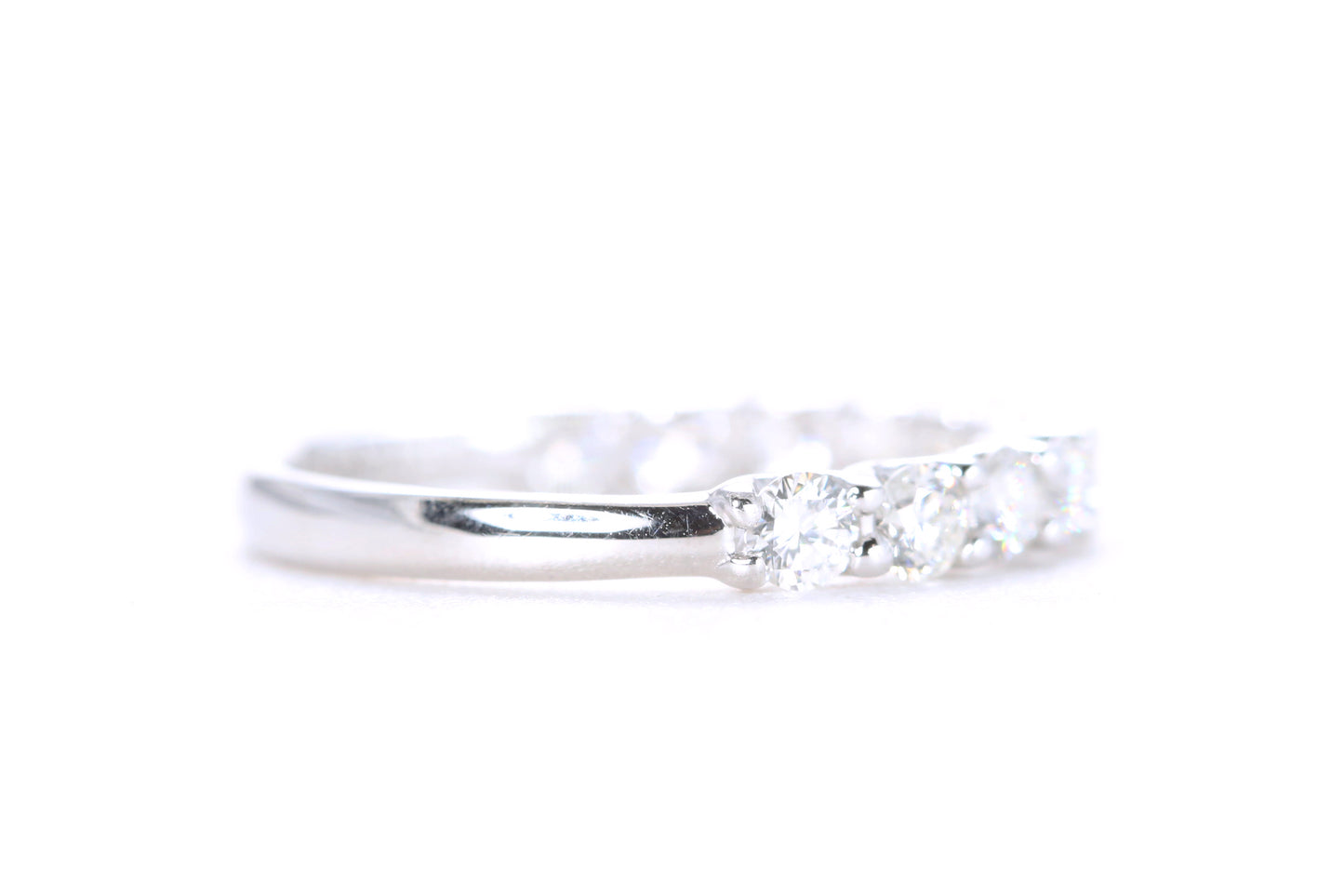 Pavé Diamond Ring One Carat in Platinum