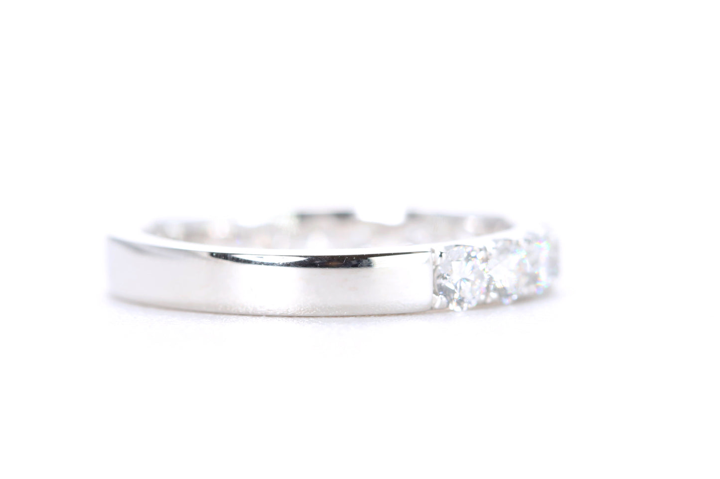 Micro Pavé Diamond Ring One Carat in Platinum