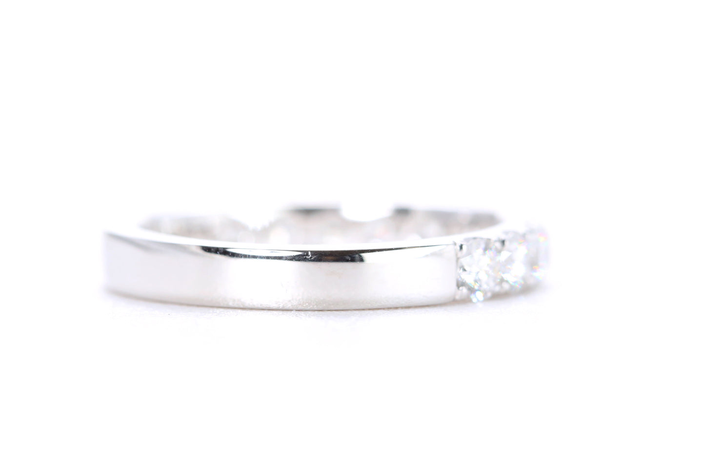 Micro Pavé Diamond Ring One Carat in Platinum