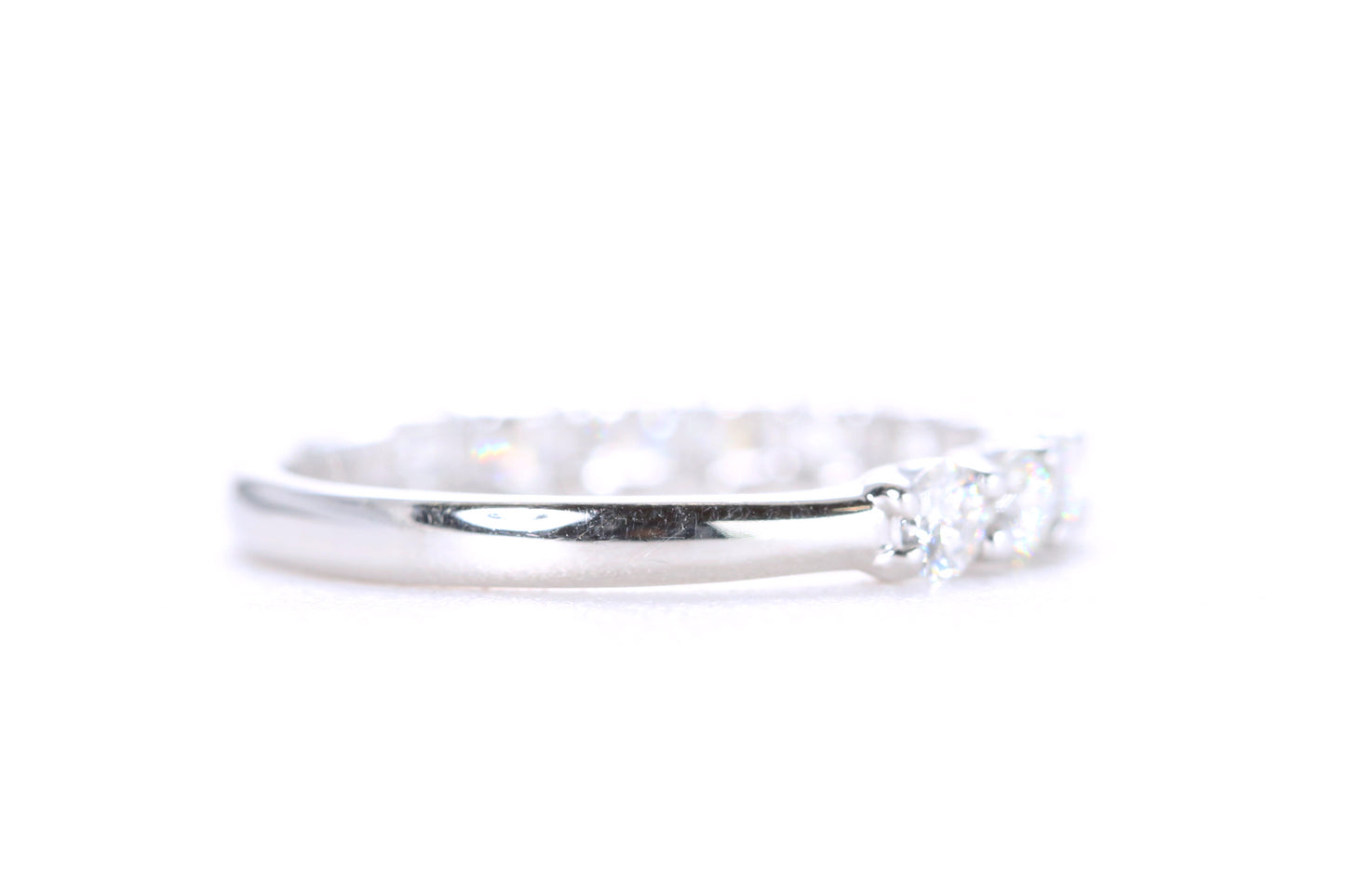 Pavé Diamond Ring One Carat in Platinum