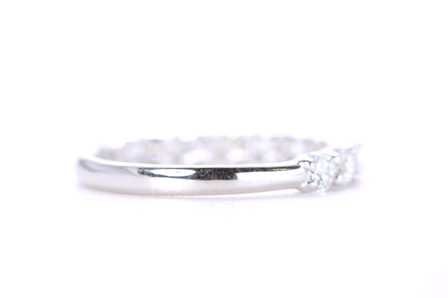 Pavé Diamond Ring One Carat in Platinum