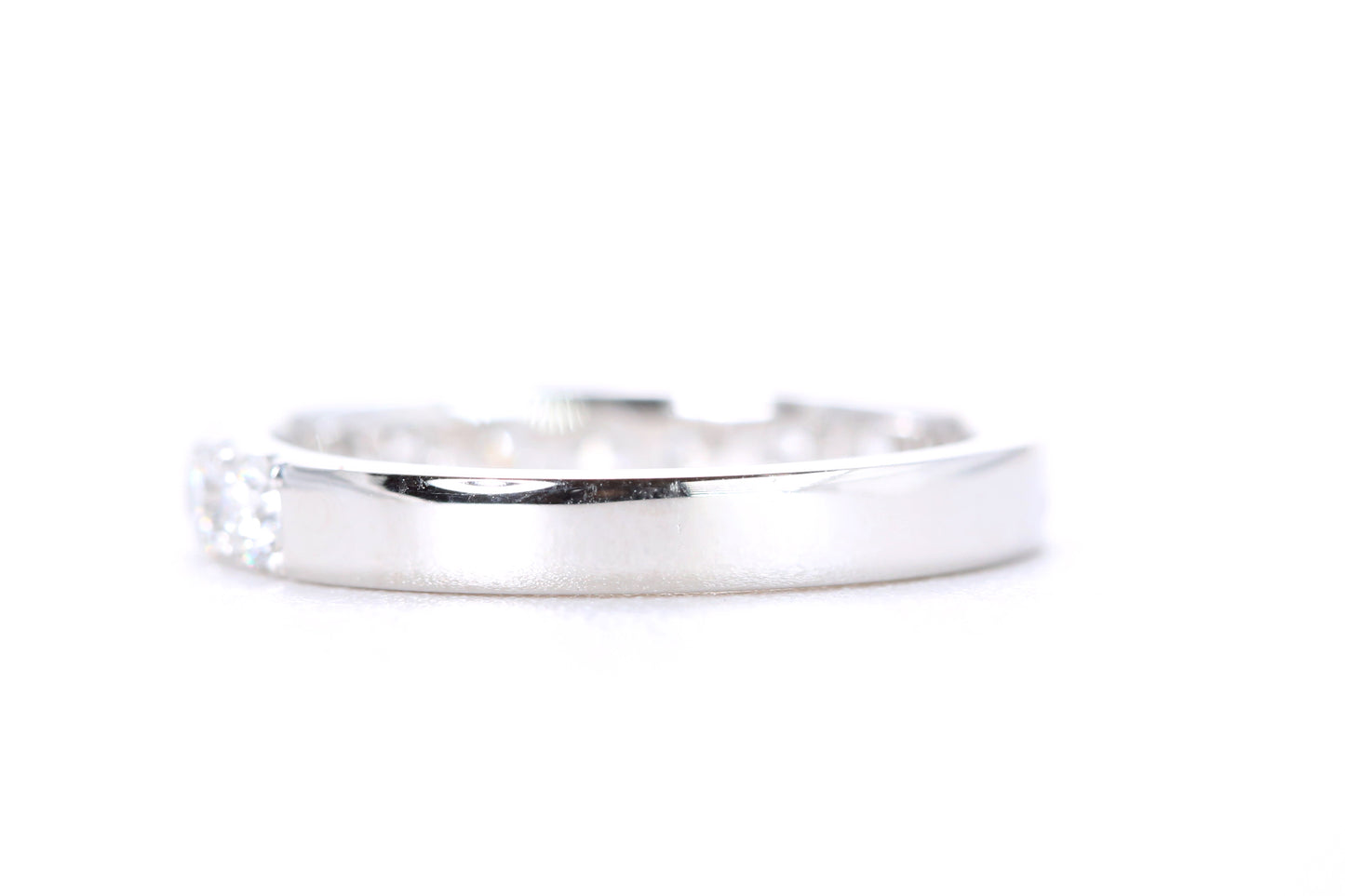 Micro Pavé Diamond Ring One Carat in Platinum