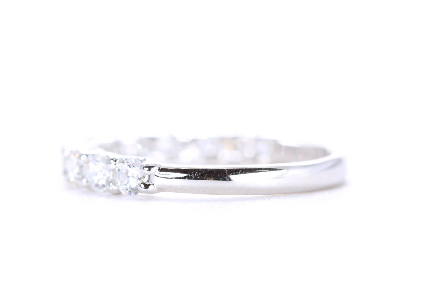 Pavé Diamond Ring One Carat in Platinum