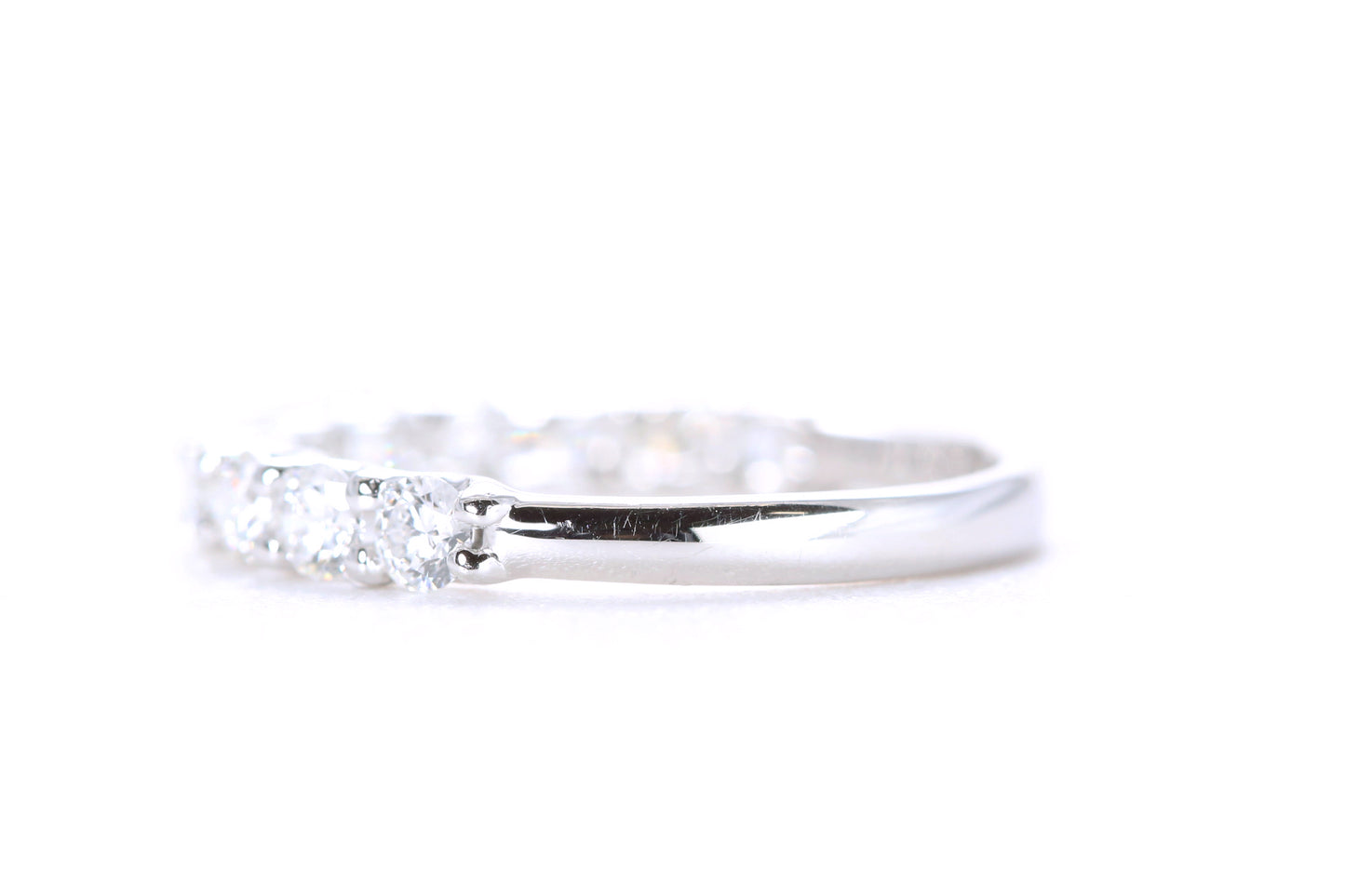 Pavé Diamond Ring One Carat in Platinum
