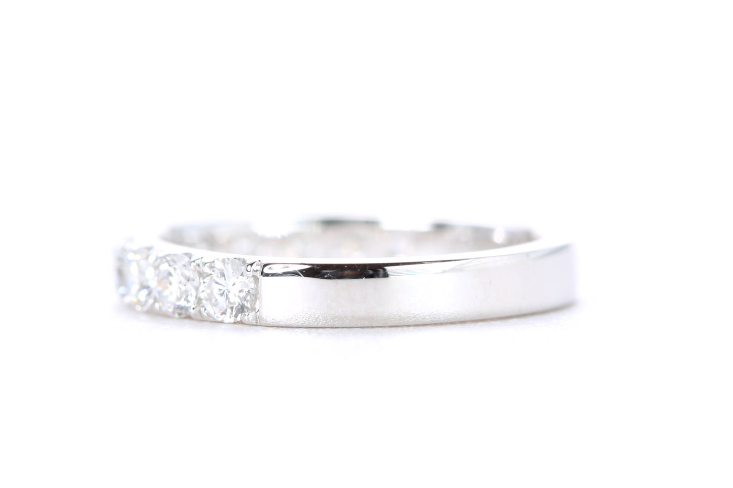 Micro Pavé Diamond Ring One Carat in Platinum