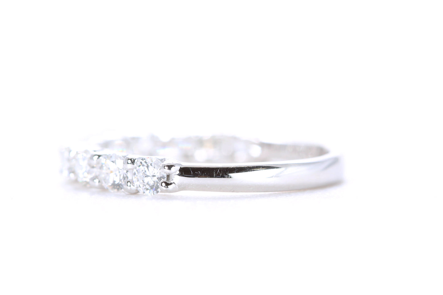 Pavé Diamond Ring One Carat in Platinum