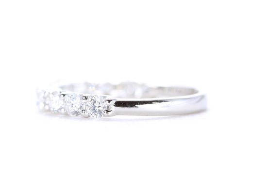 Pavé Diamond Ring One Carat in Platinum