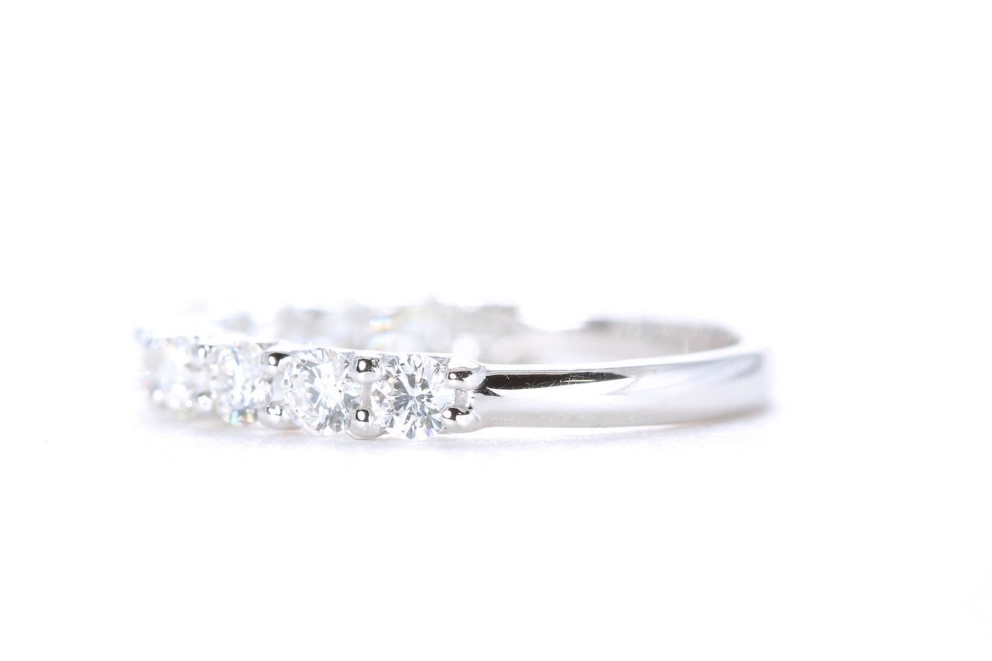 Pavé Diamond Ring One Carat in Platinum