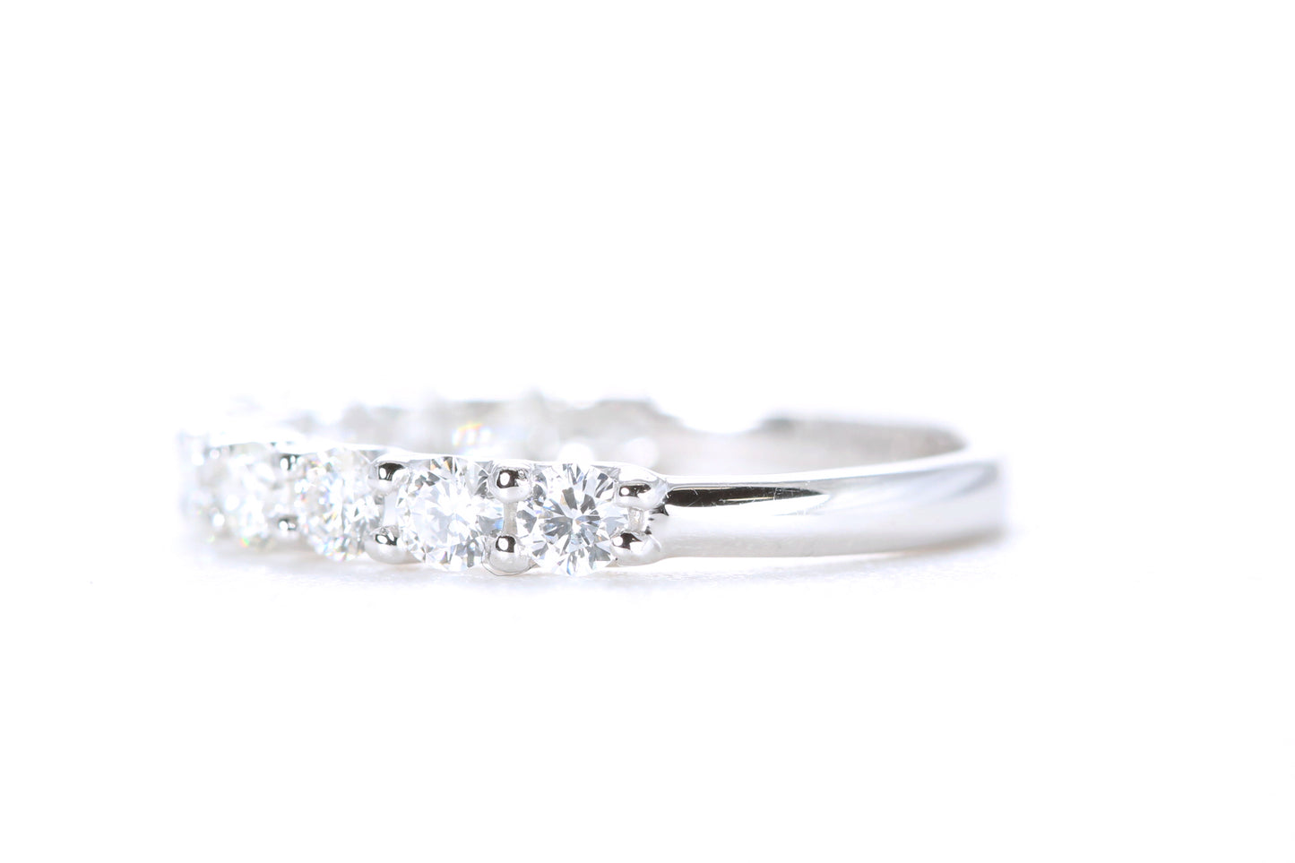 Pavé Diamond Ring One Carat in Platinum