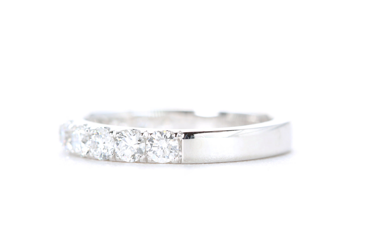 Micro Pavé Diamond Ring One Carat in Platinum