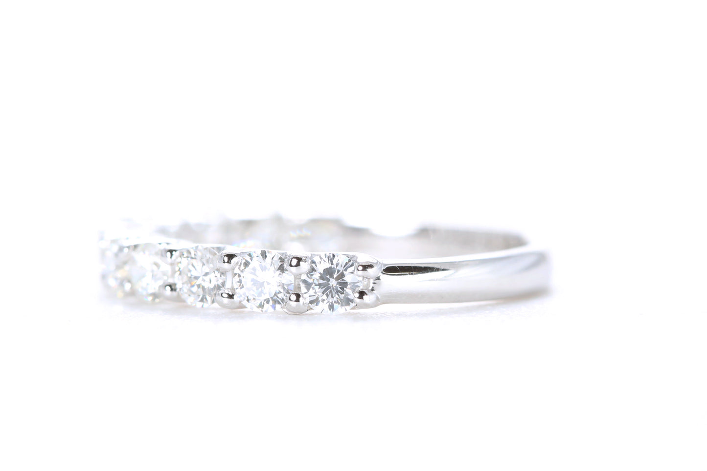 Pavé Diamond Ring One Carat in Platinum
