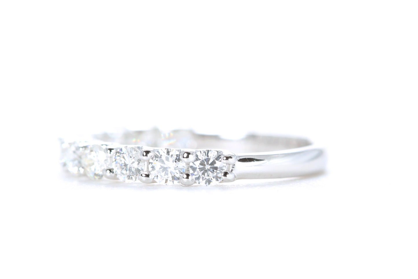 Pavé Diamond Ring One Carat in Platinum
