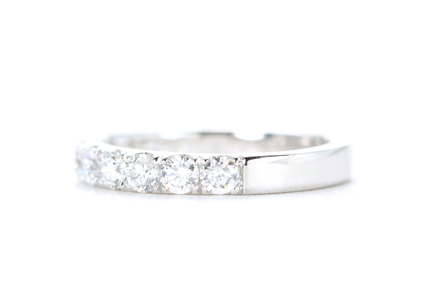 Micro Pavé Diamond Ring One Carat in Platinum