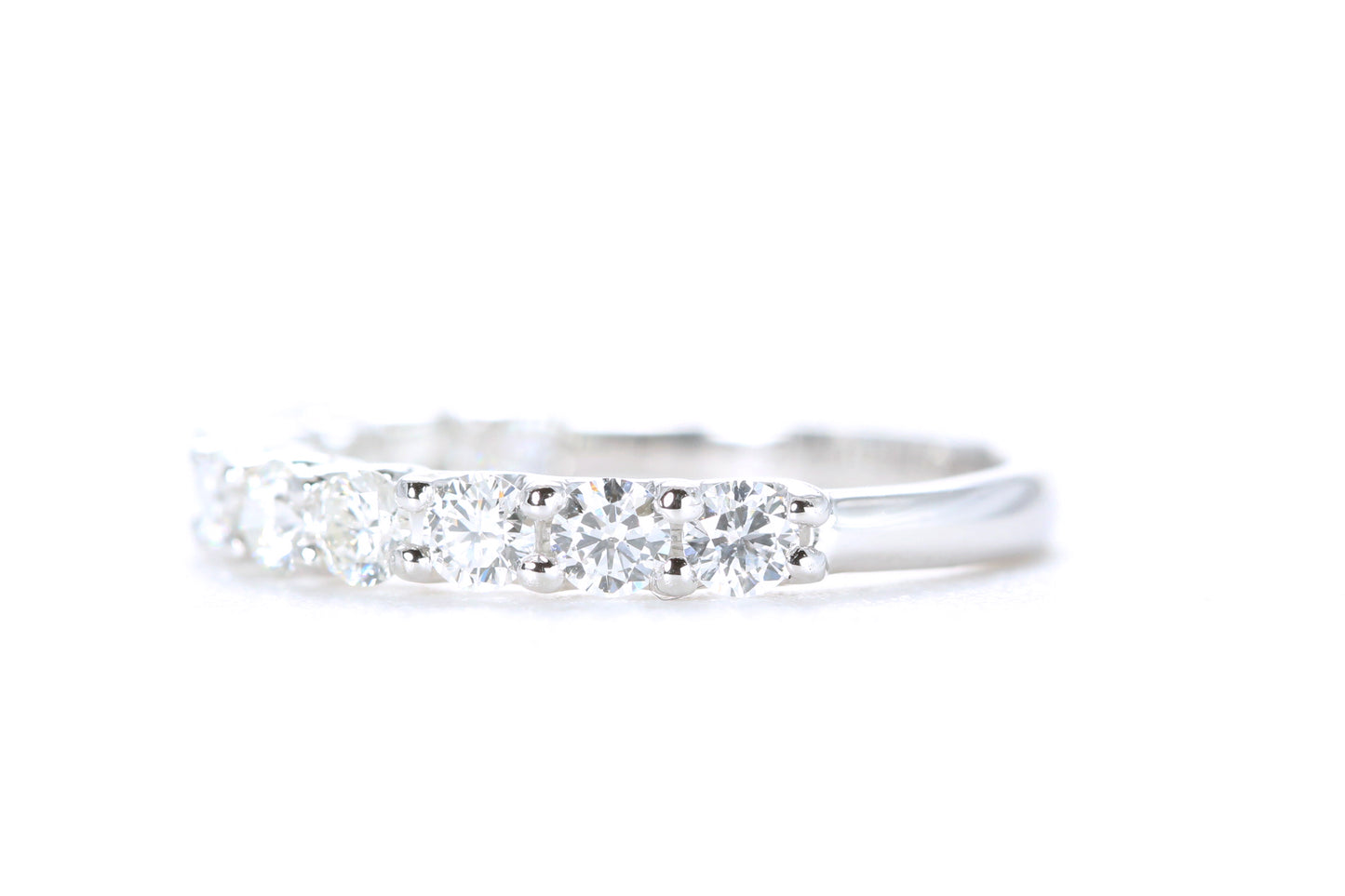 Pavé Diamond Ring One Carat in Platinum