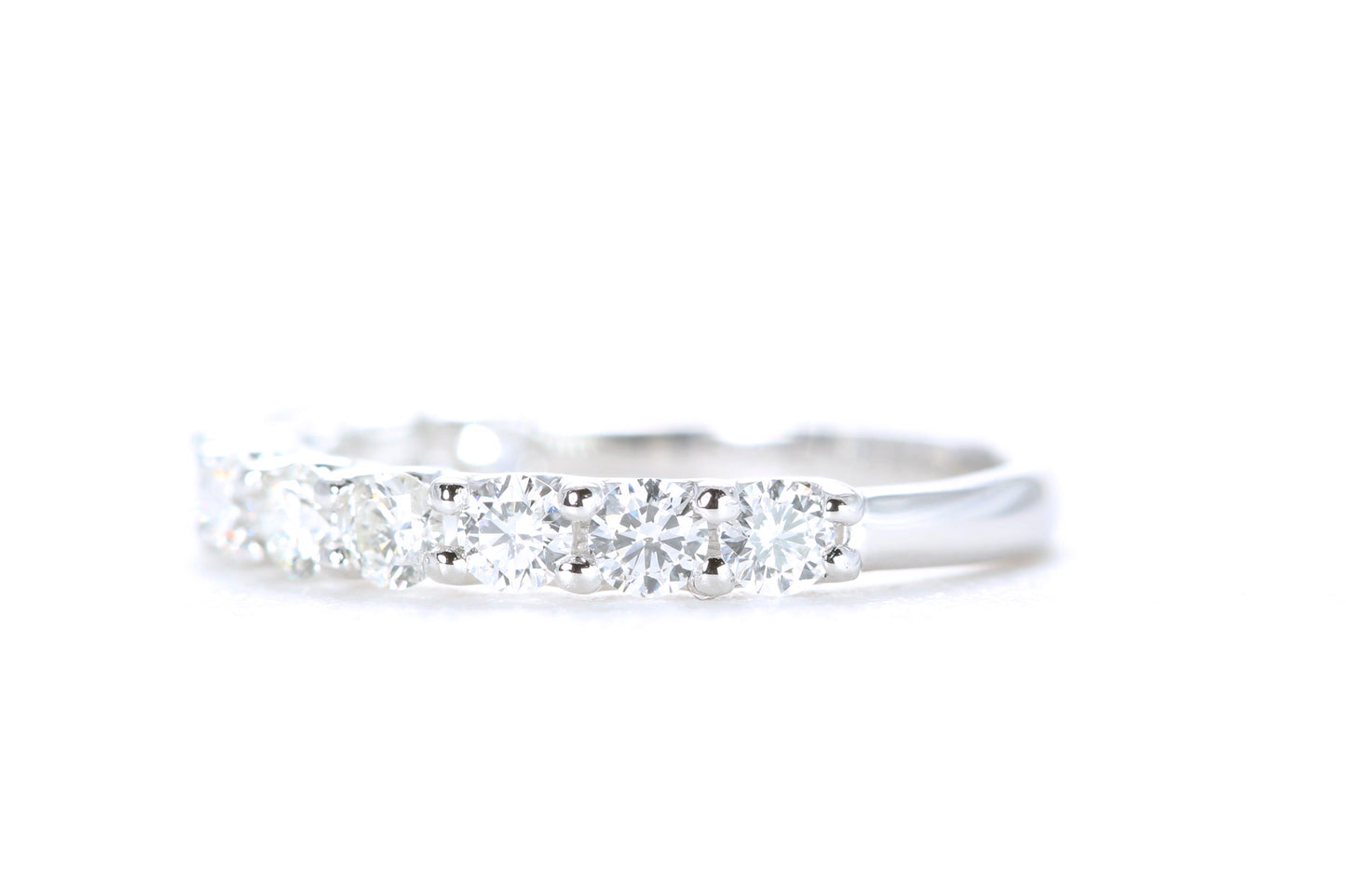 Pavé Diamond Ring One Carat in Platinum