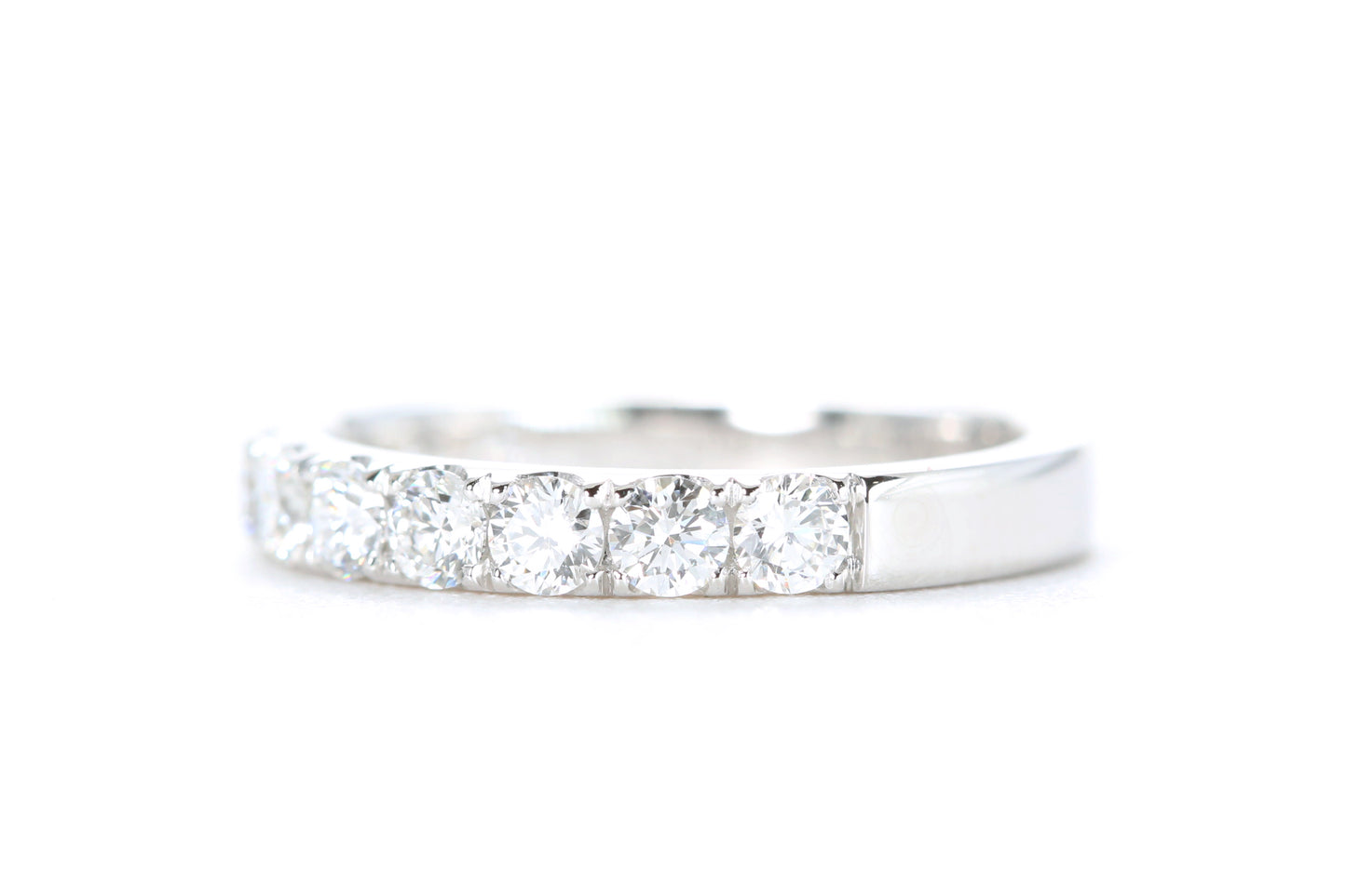 Micro Pavé Diamond Ring One Carat in Platinum