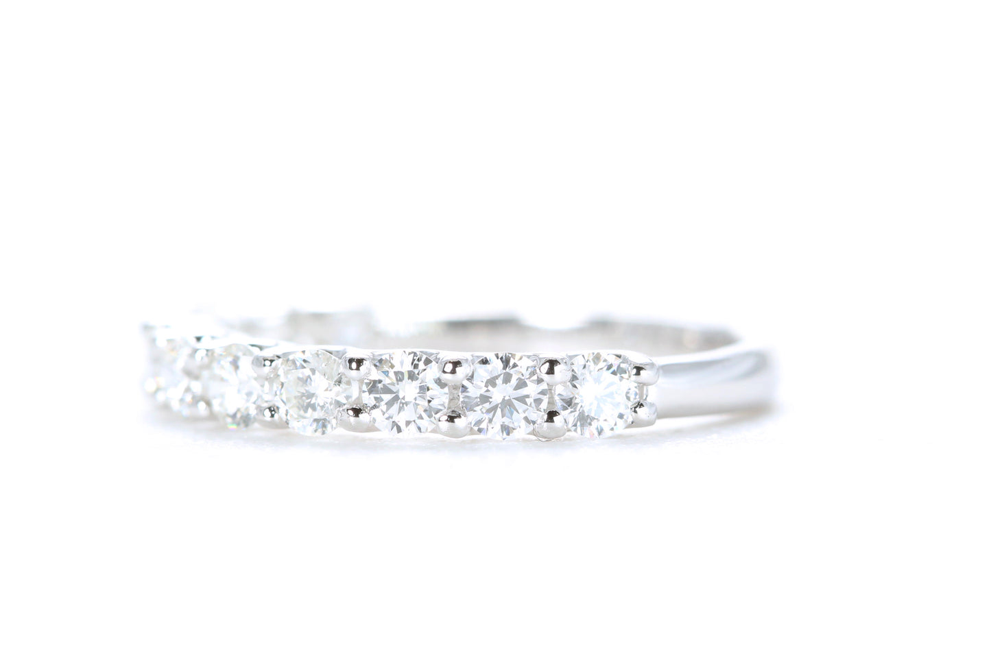 Pavé Diamond Ring One Carat in Platinum