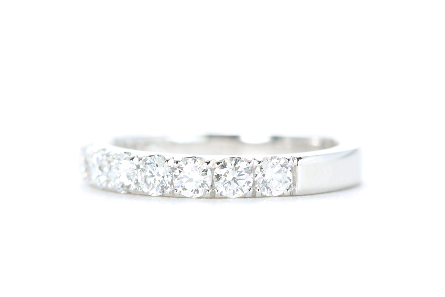 Micro Pavé Diamond Ring One Carat in Platinum