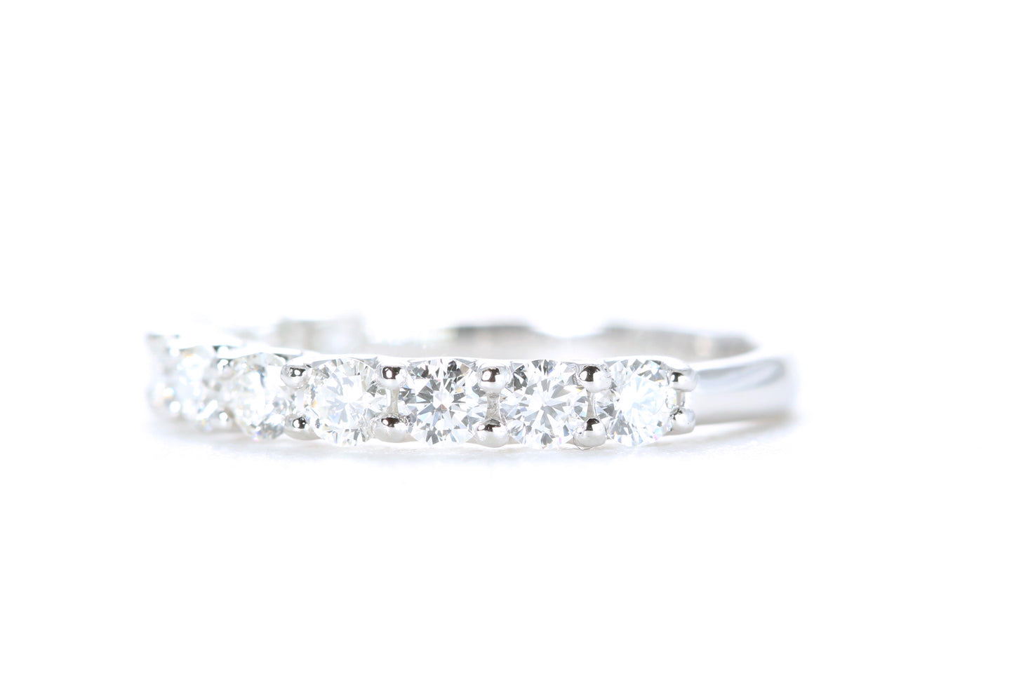 Pavé Diamond Ring One Carat in Platinum