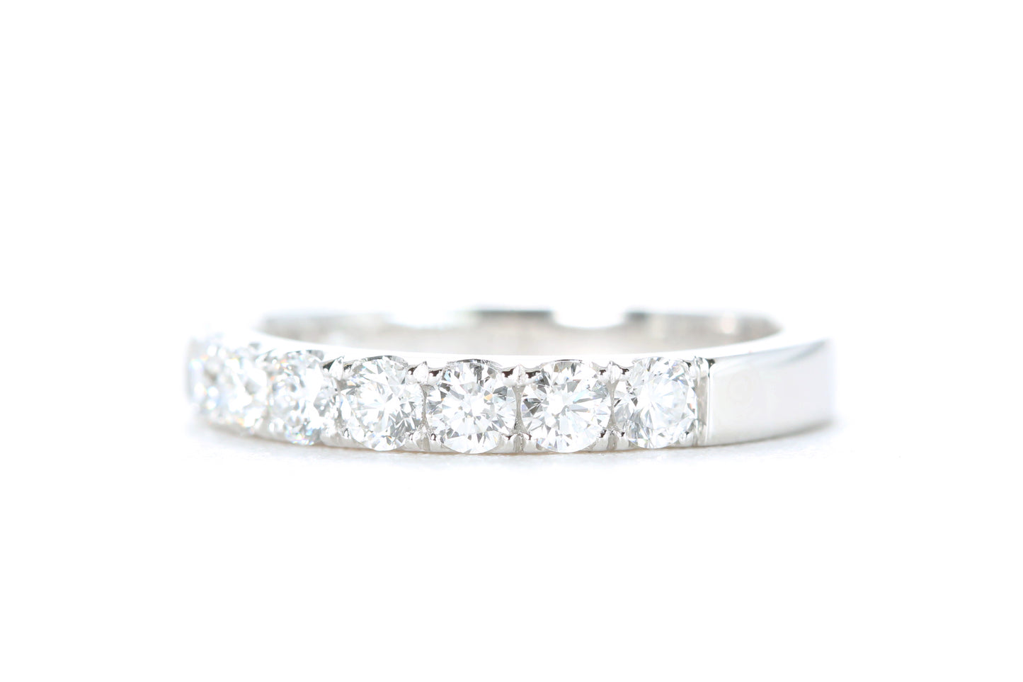 Micro Pavé Diamond Ring One Carat in Platinum