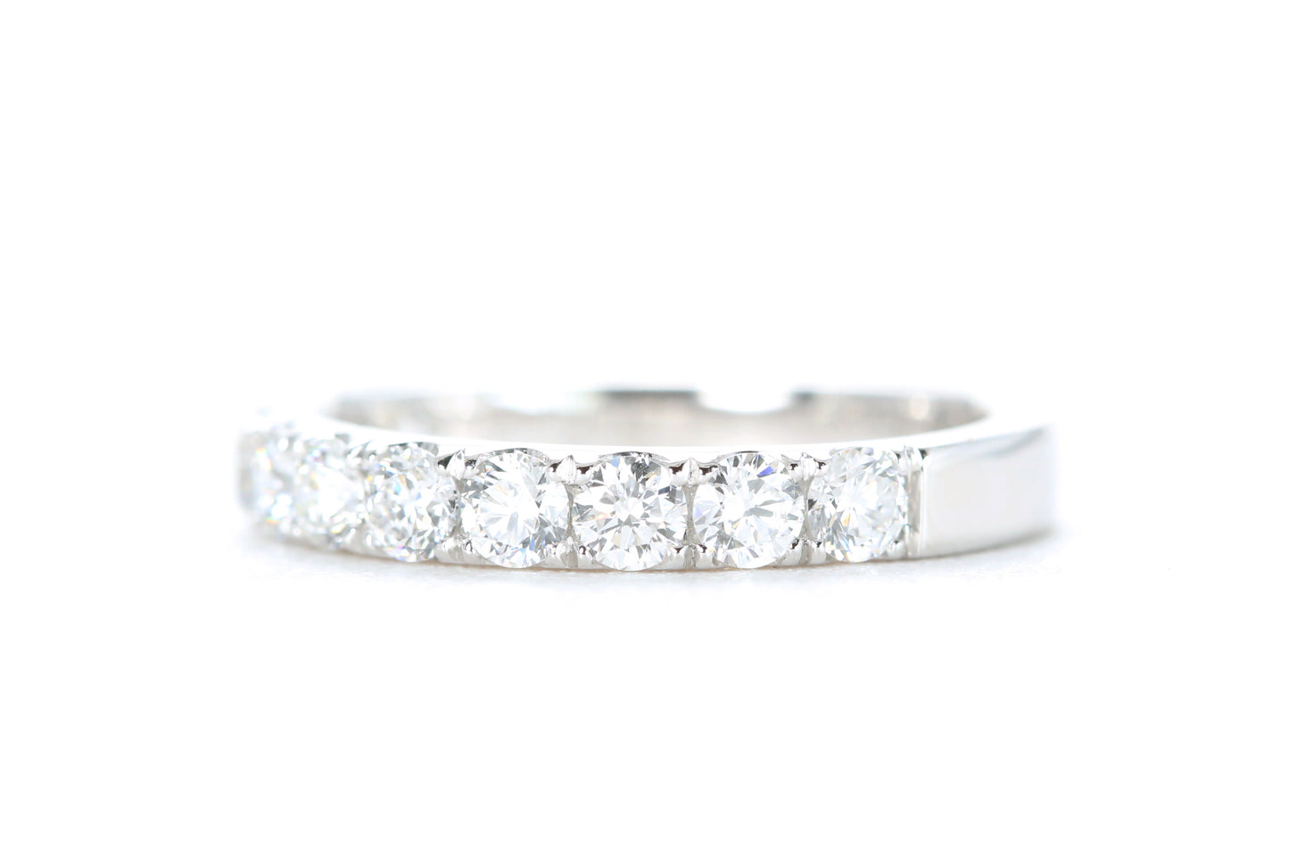 Micro Pavé Diamond Ring One Carat in Platinum