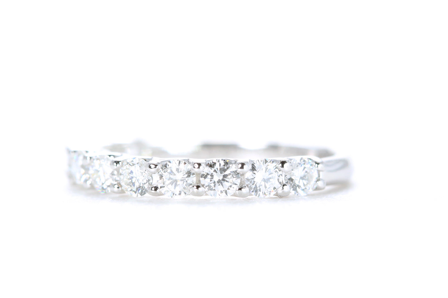 Pavé Diamond Ring One Carat in Platinum