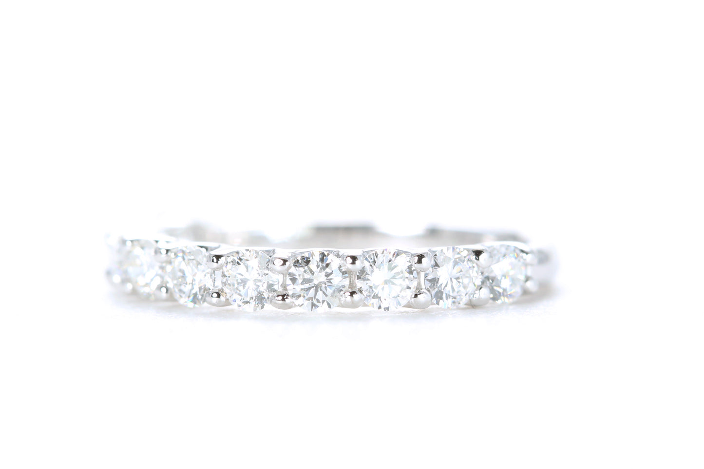 Pavé Diamond Ring One Carat in Platinum